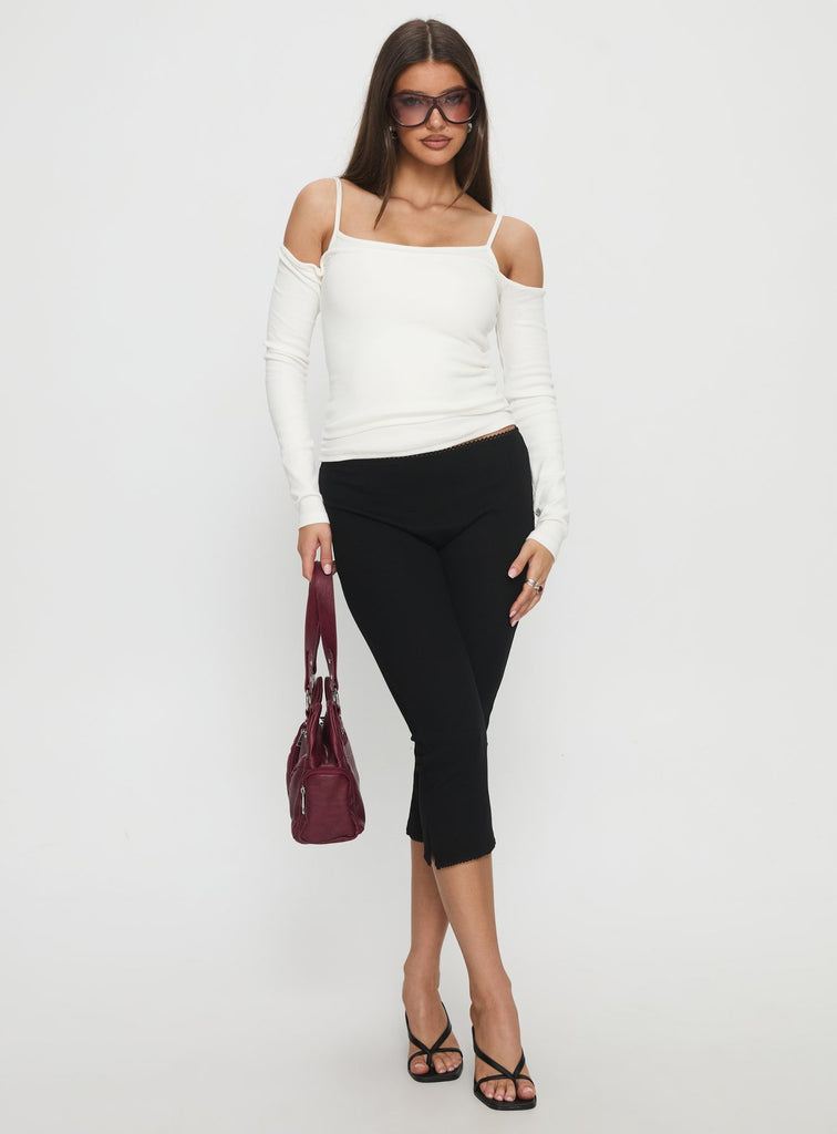 Baseline Rib Capri Pants Black Tall | Princess Polly
