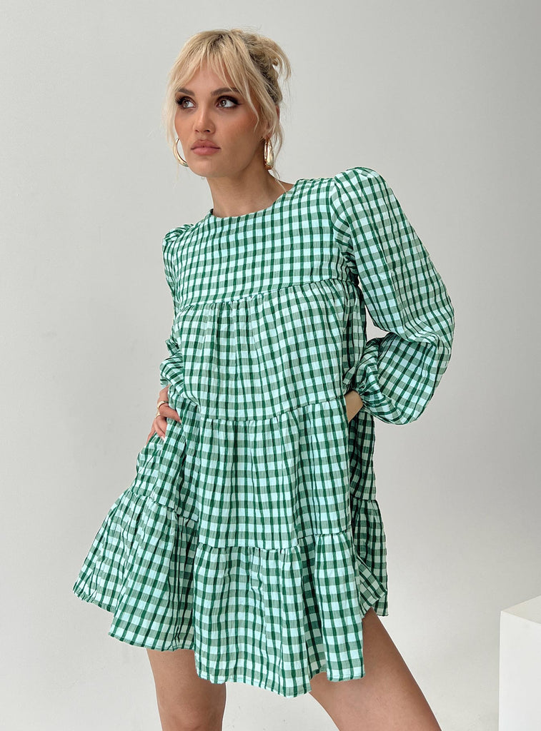 Louis Vuitton green Damier Check Mini Dress