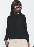 Anaya Oversized Sweater Black Princess Polly  Cropped 