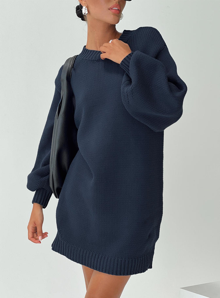 Harmony Knit Mini Dress Navy