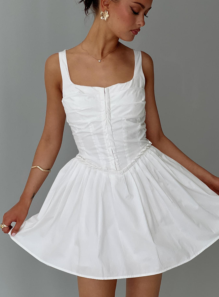 strapless open back dress Wild Ideas Mini Dress White