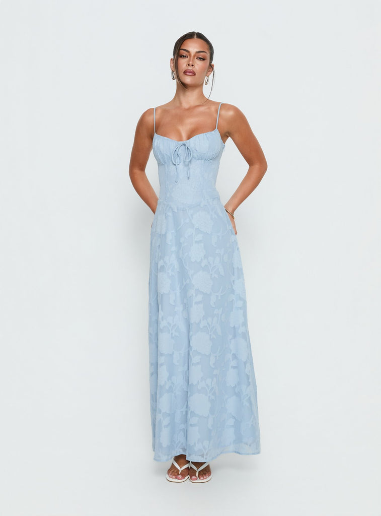 Kosetta Burnout Maxi Dress Blue