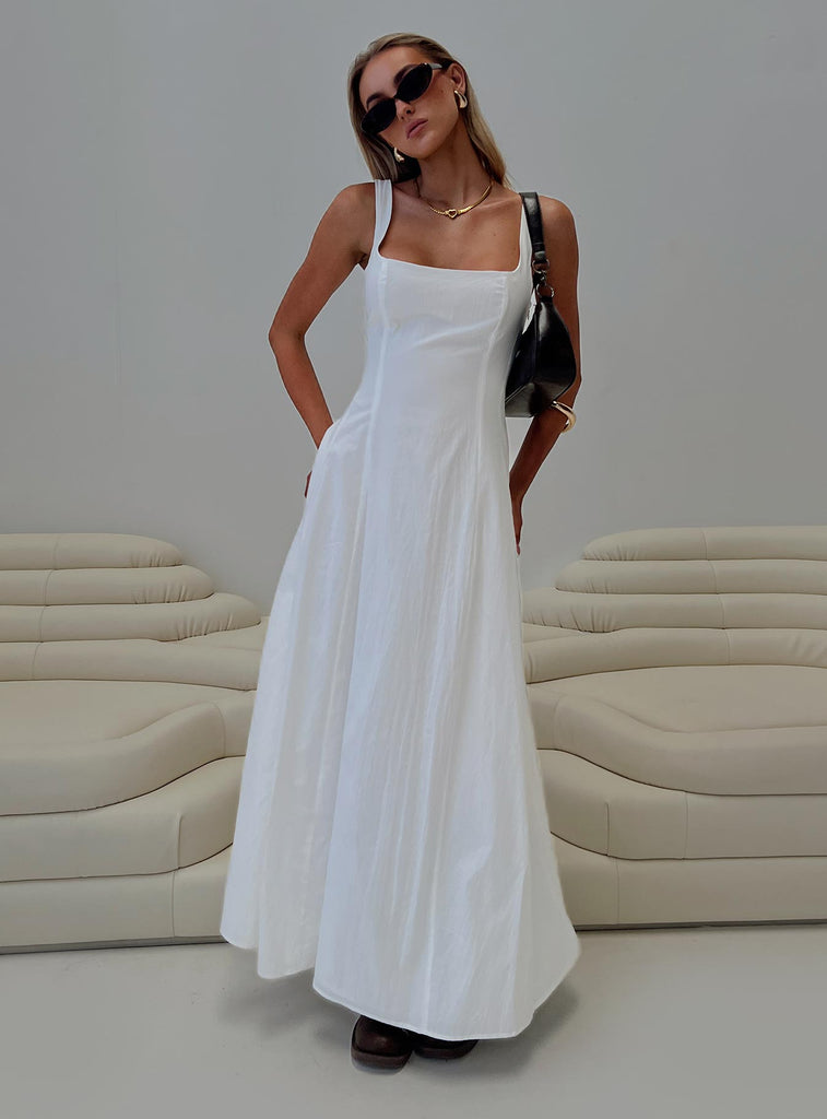 You Can Maxi Dress White Princess Polly