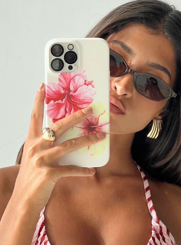 Phone Holder - Nappa Leather - Pineapple Paradise - Hibiscus Blush main image 1