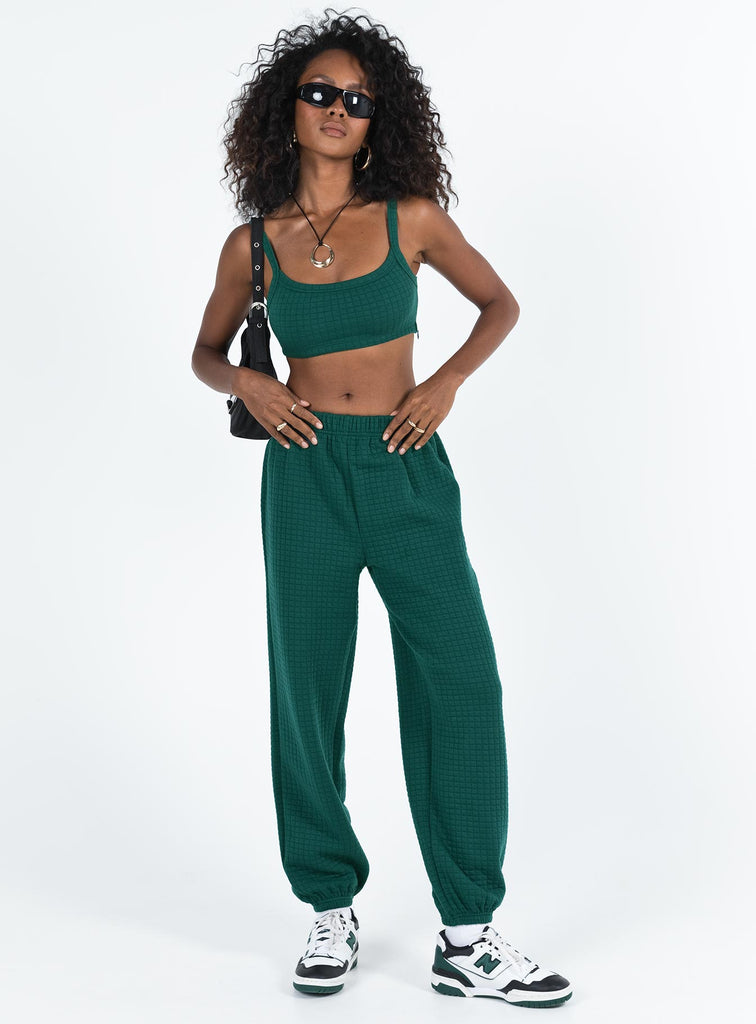 Forest Green Bra and Leggings Set - zestwear