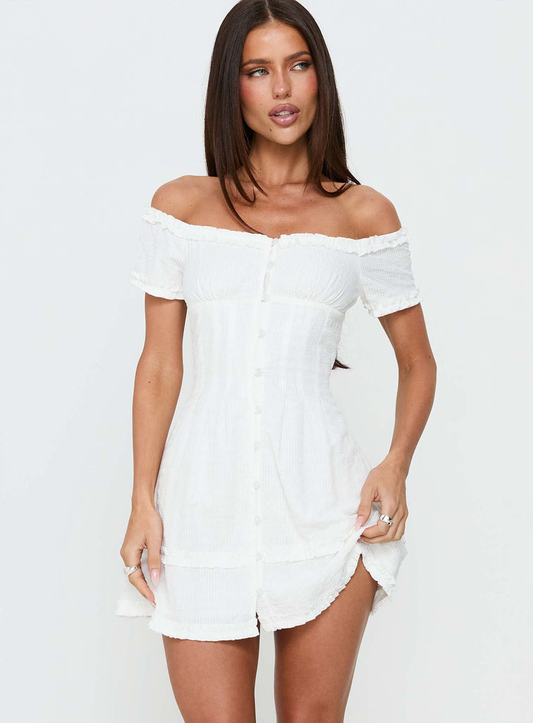 princess polly white frill dress Zoela Off Shoulder Ruffle Mini 7 Best Dresses for stretch material Lingerie Dress Color:Rust brown