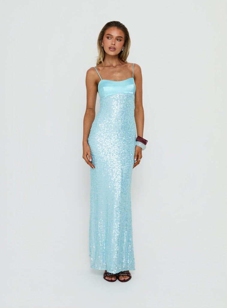 Every Lifetime Sequin Maxi Dress | Baby Blue | Womens