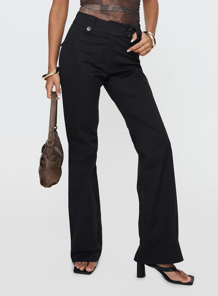 Aislyn Flare Pant Black | Princess Polly Aislyn Flare Pant Black | Princess Polly