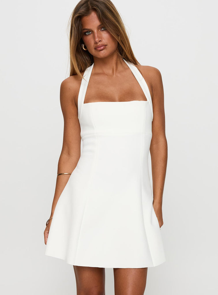 Princess Polly Women's Alyn Halter Minidress - White