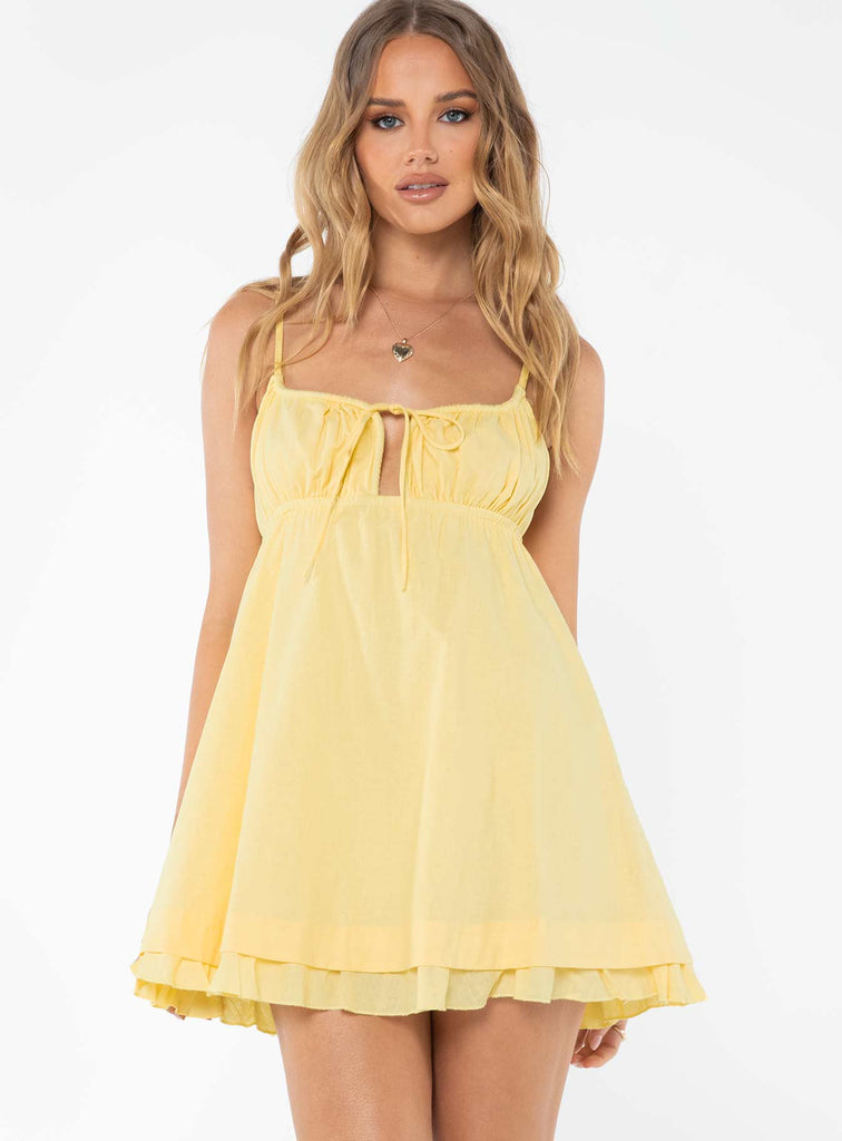 Empress Of Love Mini Dress Yellow