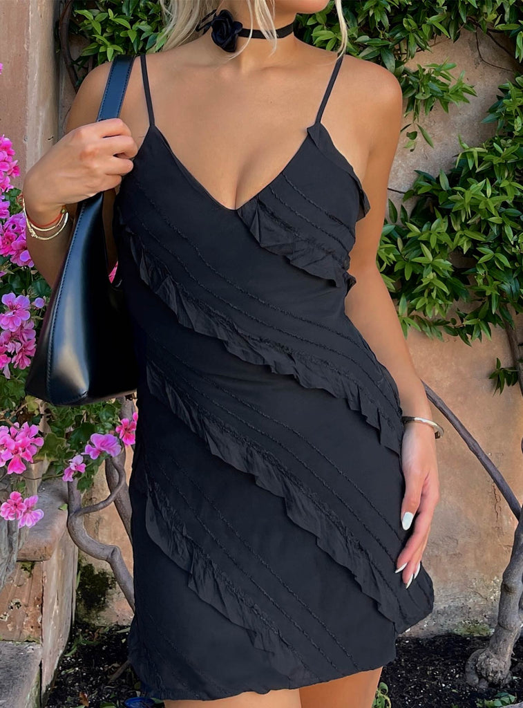 Princess Polly Tight Black Off The Shoulder Dress Lars Mini Dress