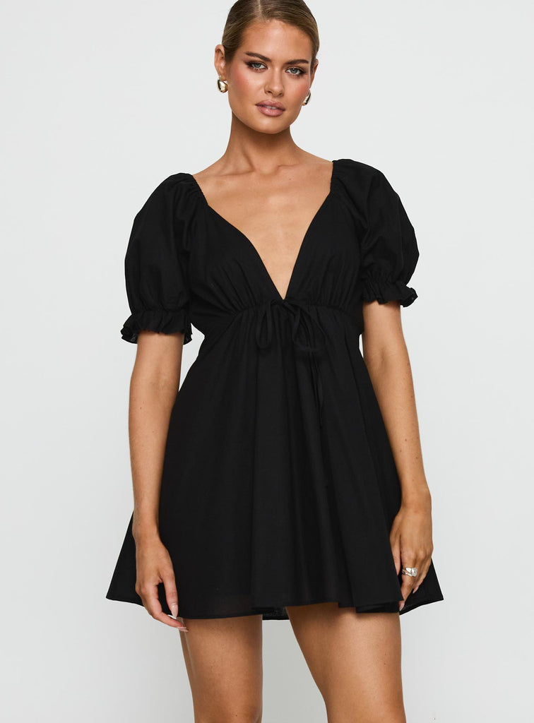 Blissful Mini Dress Black | Princess Polly Blissful Mini Dress Black | Princess Polly