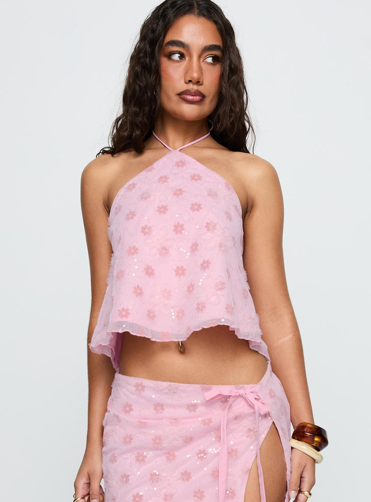 Remembering Tie Back Top Pink | Princess Polly