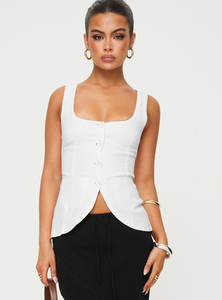 Spirito Vest Top White | Princess Polly