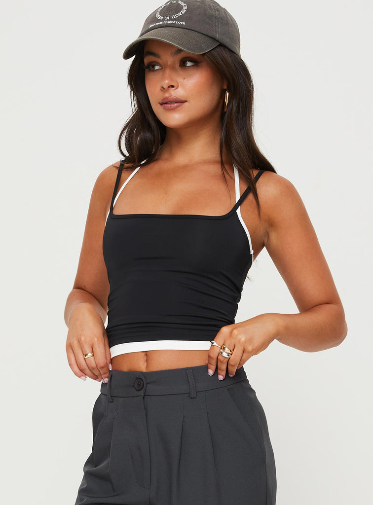 Premier Layered Tank Top Black | Princess Polly