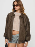 Faux leather bomber jacket Classic collar, ribbed waistband and cuffs, zip front fastening, twin hip pockets Non-stretch, fully lined