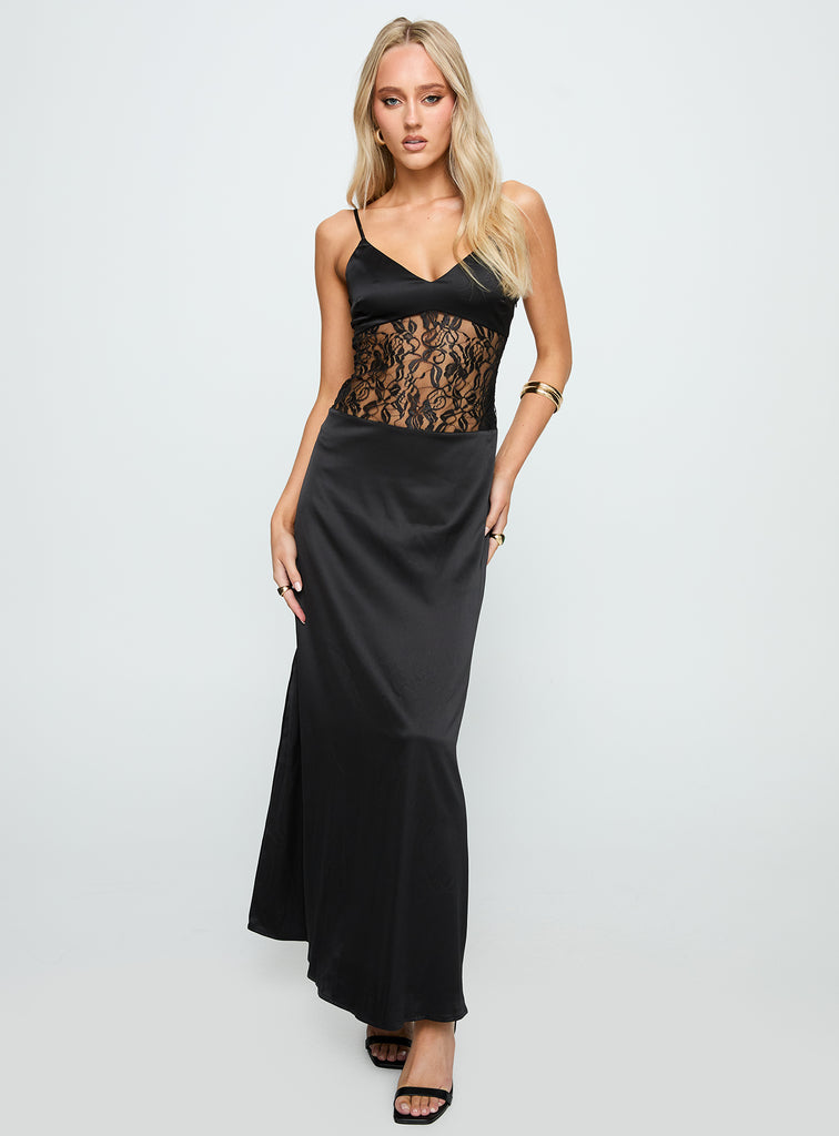Captivate Lace Maxi Dress | Black | Womens | Princess Polly Lower Impact