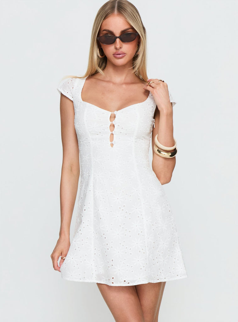 elouise mini dress white Eloisette Anglaise Mini Dress | White | Womens