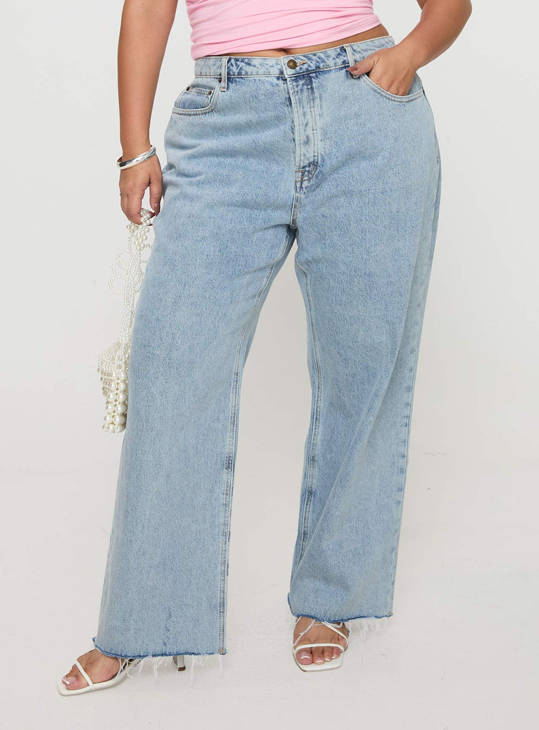 Fawcett Jeans Light Wash Denim Curve | Princess Polly