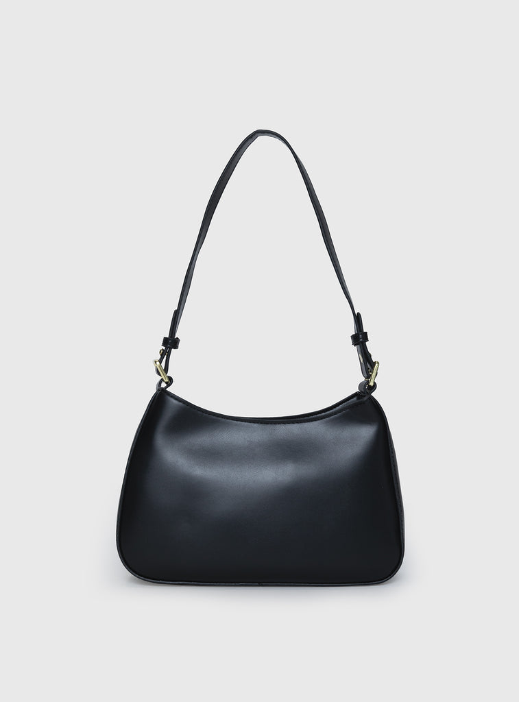 Small Black Leather Shoulder Bag - Sofia by Hoi An Soul Sopresa Black Leather Shoulder Purse Bag display picture 1