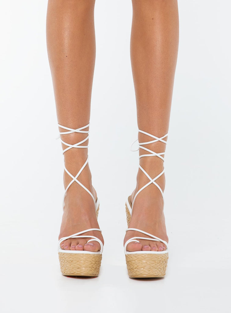 Escape Away Wedges White | Princess Polly