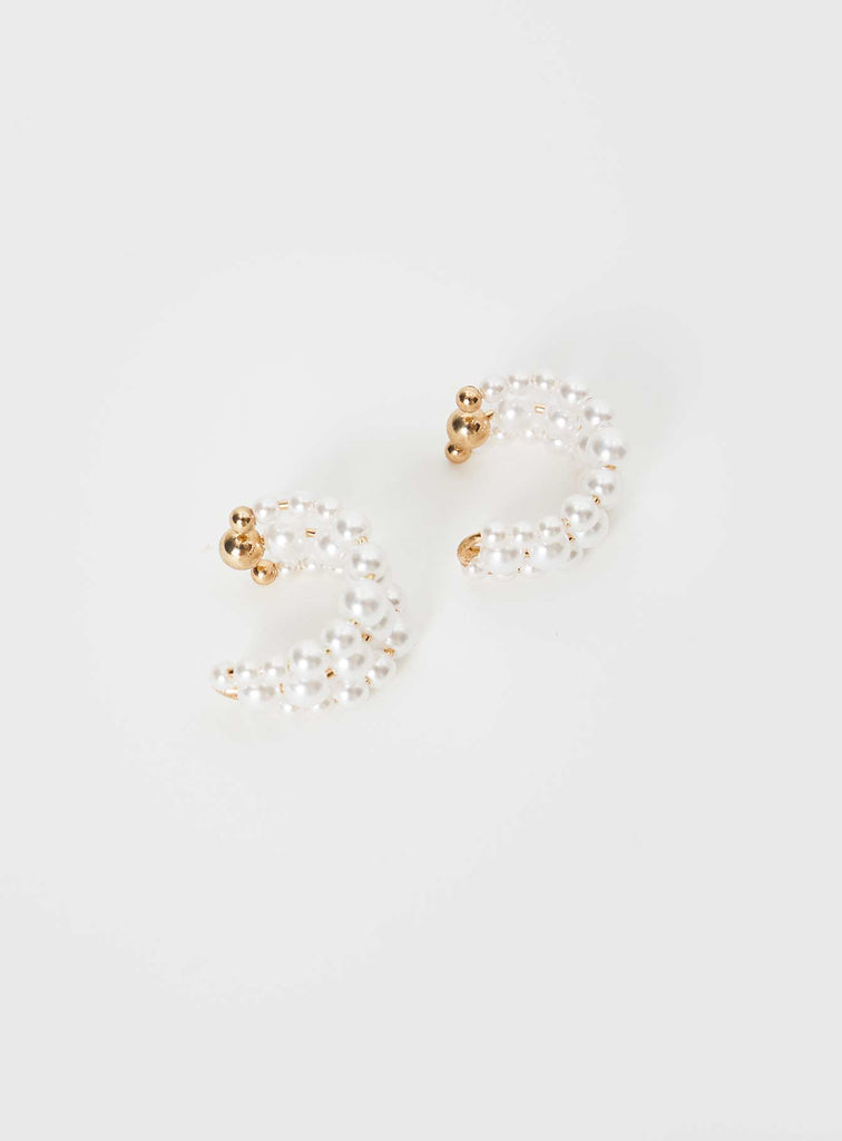 Zara Pearl Ear Cuff Hoop Earring