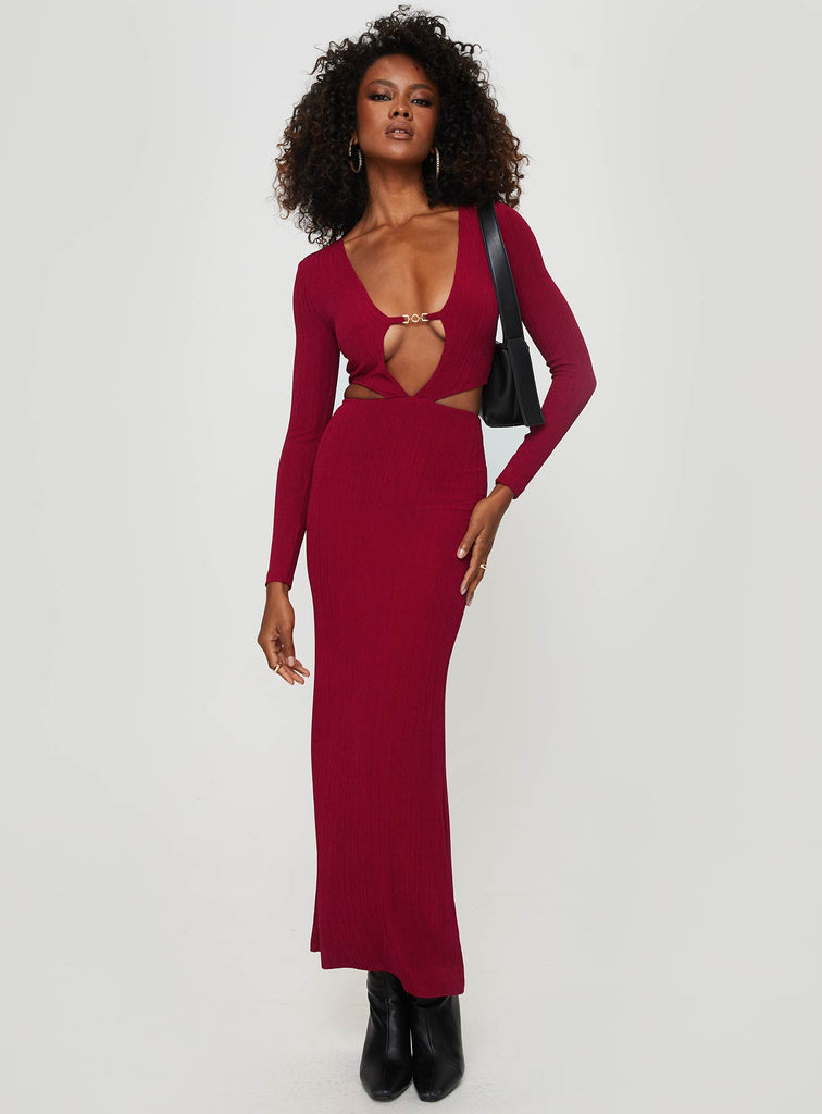 Everton Maxi Dress Burgundy
