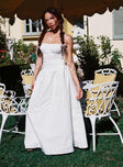 Princess Polly Square Neck  Naria Maxi Dress White