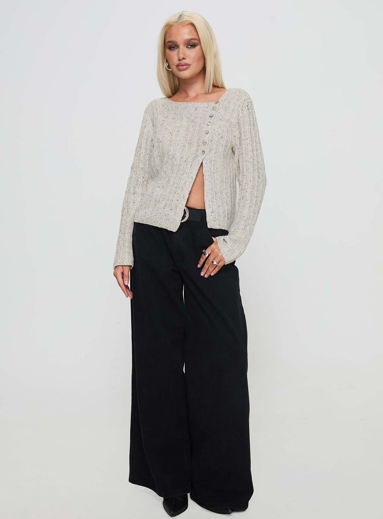 Lenker Knit Jumper Grey | Princess Polly