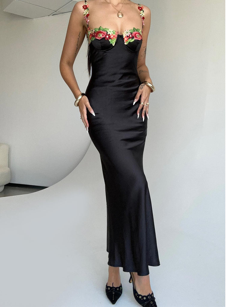 Kenzie Maxi Dress Black | Princess Polly Kenzie Maxi Dress Black | Princess Polly