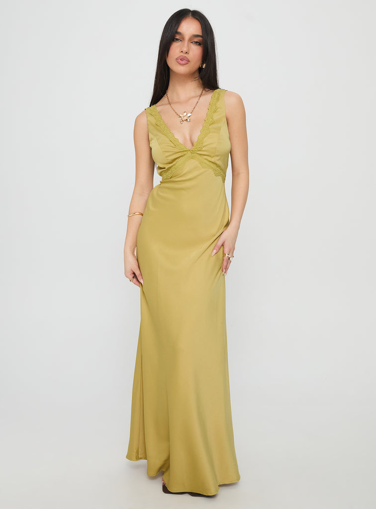 chartreuse color dress Galloway Maxi 3% Spandex Care InstructionsDo Zipper Up Womens Petite Dresses For Set Option:Dress/Jewel Sash
