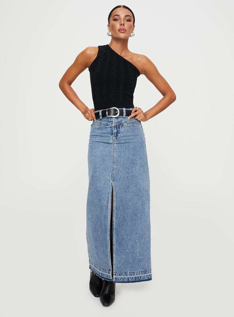 Katie One Shoulder Top in Black main image 1