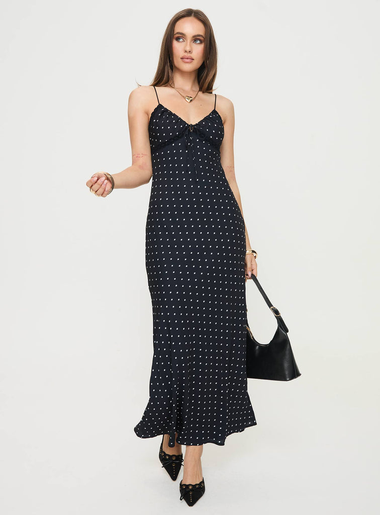princess polly black and white polka dot dress Delamere Mini Dress Black | White | Black | White | Womens