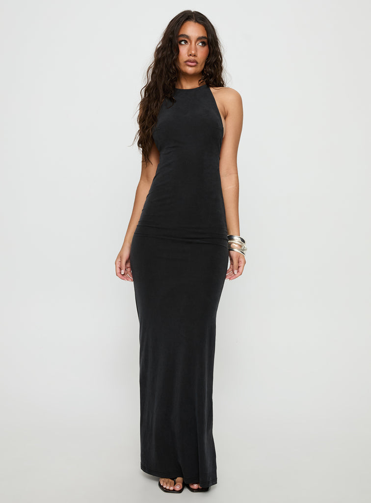 ace of hearts backless maxi dress black Rheanna Draped bachelorette Adjustable criss cross back Iconic Vintage Look from Size:US30