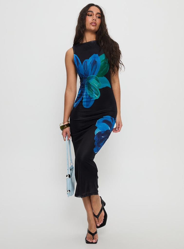 Phyls Collections Amalia Tent Dress - Navy Blue