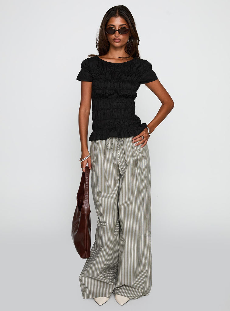 Rylan Ruched Top - Black - Plus