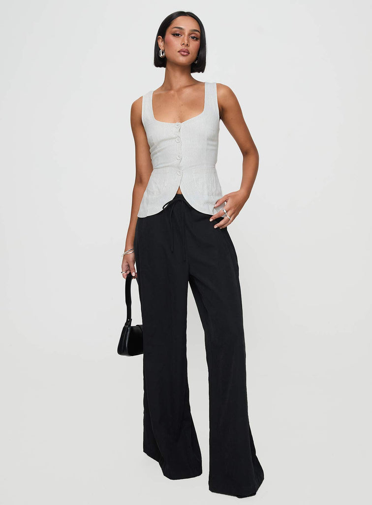 Tess Top in Pivoines Stripe
