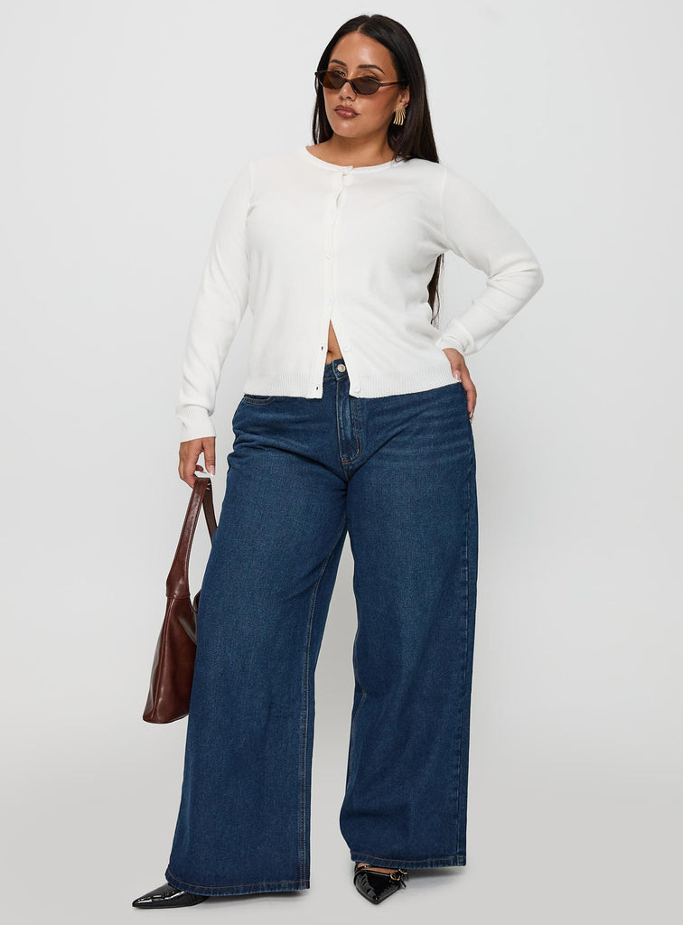 Laurie Floral Cardigan White