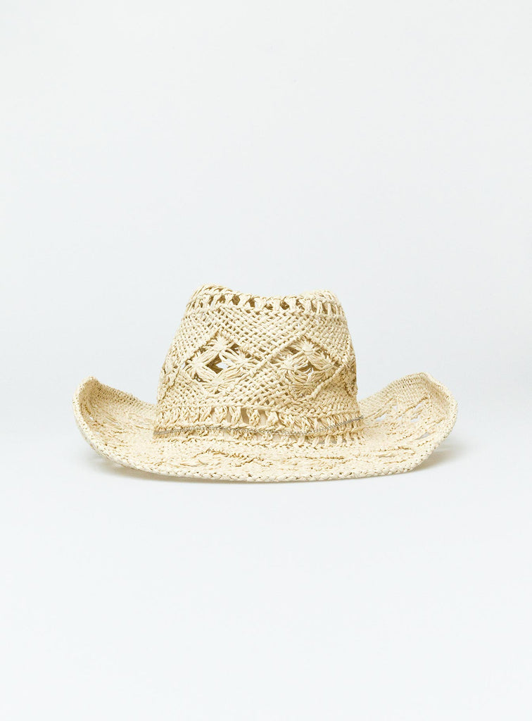 Heuston Cowboy Hat Beige | Princess Polly USA Heuston Cowboy Hat Beige | Princess Polly USA