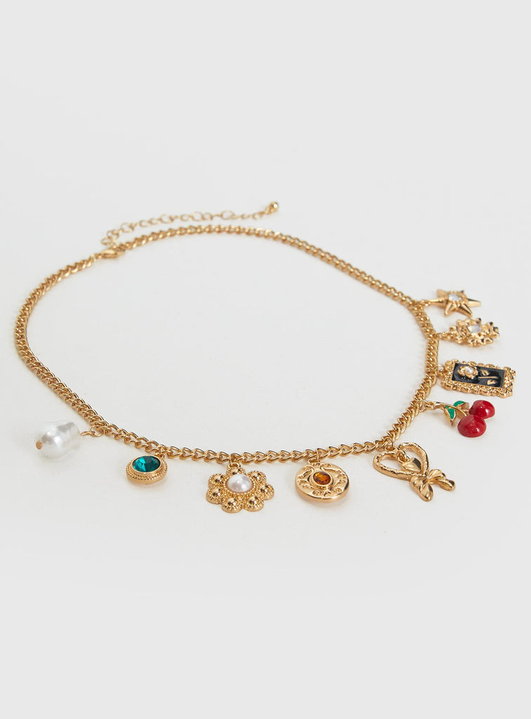Cherry Pearl Charm Necklace