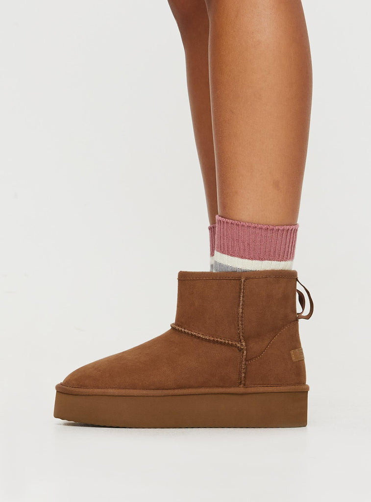 brown shearling boots