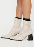 Boots Block heel, exposed zip fastening