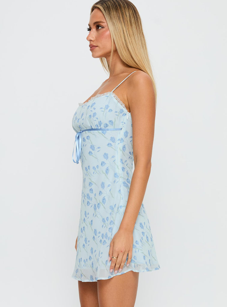 princess polly light blue dress Love Is Alive Lace Mini Dress | Blue | Womens
