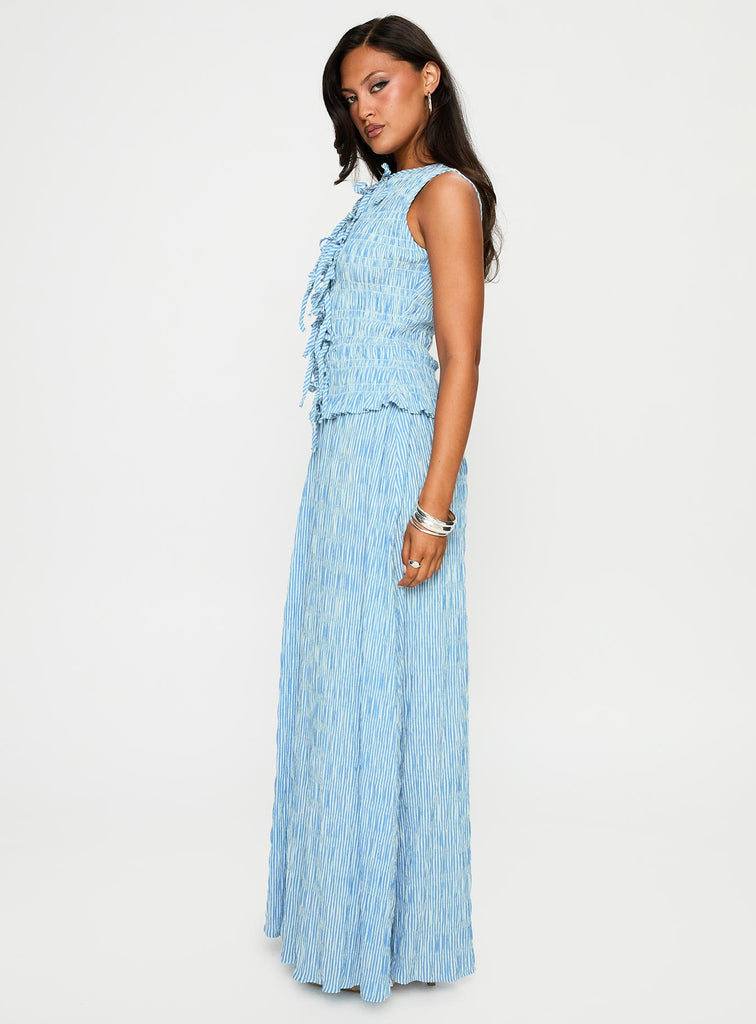 sing along maxi dress princess polly Sing Along Maxi Dress White / Blue