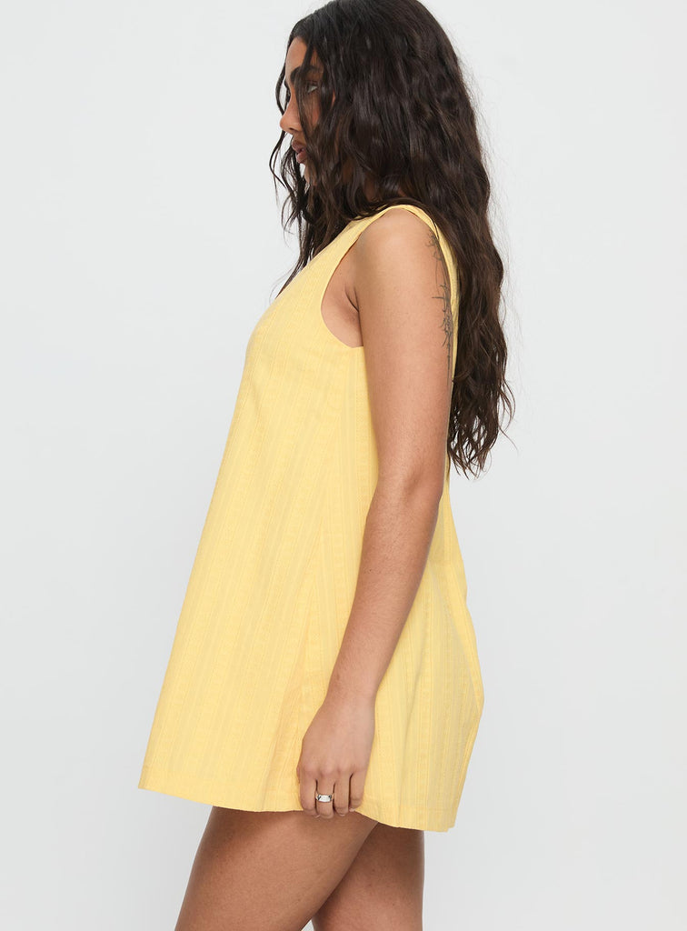 kassanda mini dress yellow Lorenie Shift Mini Dress Yellow