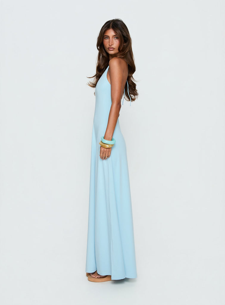 Palmas Halter Maxi Dress | Baby Blue | Womens