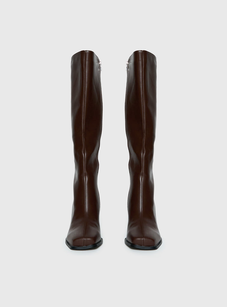 靴 andmary zoe long boots brown 36 3_78020e77-078b-4ac7-a230-