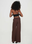 Pants Linen look material, elasticated drawstring waist, twin-leg pocket Non-stretch material, unlined 