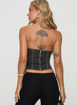 Strapless top with invisible zip fastening Good stretch, unlined 