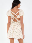 Princess Polly Sweetheart Neckline  Let's Dance Mini Dress White / Floral